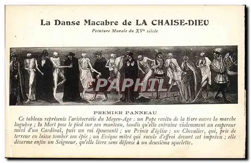 Ansichtskarte AK La Chaise Dieu Danse macabre premier tableau Aristocratie