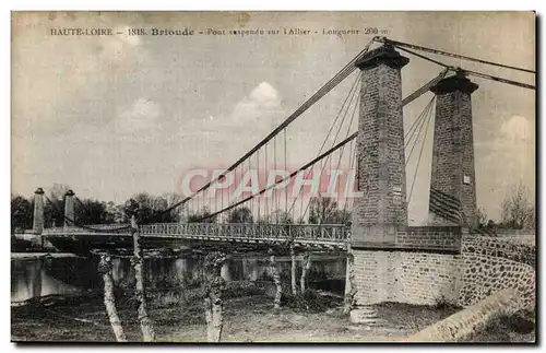 Cartes postales Brioude Pont suspendu sur l&#39Allier