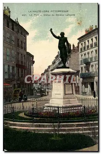 Cartes postales Le Puy Statue du General Lafayette