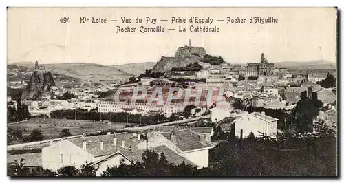 Ansichtskarte AK Le Puy Prise d&#39Espaly Rocher d&#39Aiguilhe Rocher Corneille La cathedrale