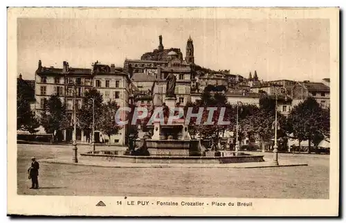 Cartes postales Le Puy Fontaine Crozatier Place du Breuil