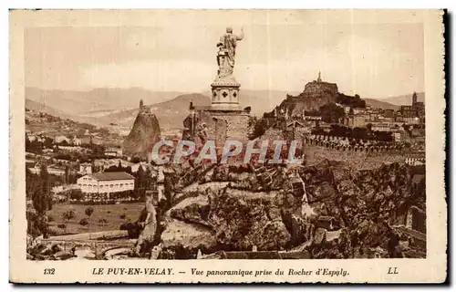 Cartes postales Le Puy Vue panoramique prise du rocher d&#39Espaly