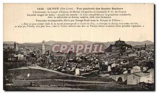 Cartes postales Le Puy Vue generale des quatre rochers