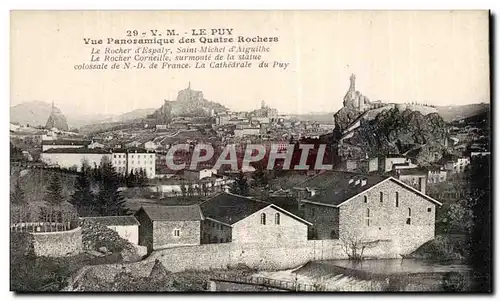 Cartes postales Le Puy Vue panoramique des quatre rochers