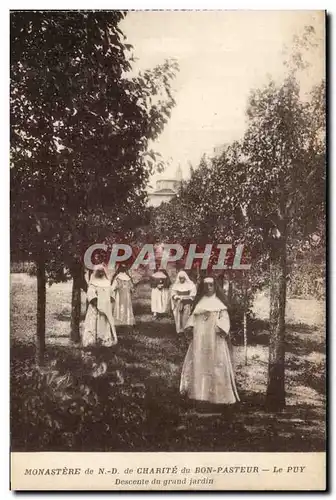 Cartes postales Le Puy Monastere de ND de Charite du Bon Pasteur Descente du grand jardin