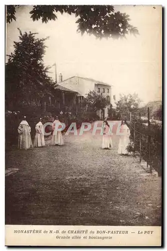 Cartes postales Le Puy Monastere de ND de Charite du Bon Pasteur Grande allee et boulangerie