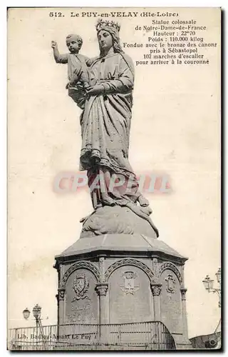 Ansichtskarte AK Le Puy Statue colossale de Notre Dame de France