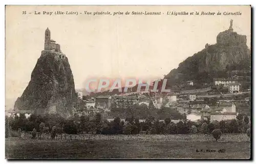 Ansichtskarte AK Le Puy Vue generale prise de Saint Laurent L&#39aguilhe et le rocher de Corneille