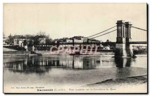 Ansichtskarte AK Marmande Pont sur la Garonne et les quais