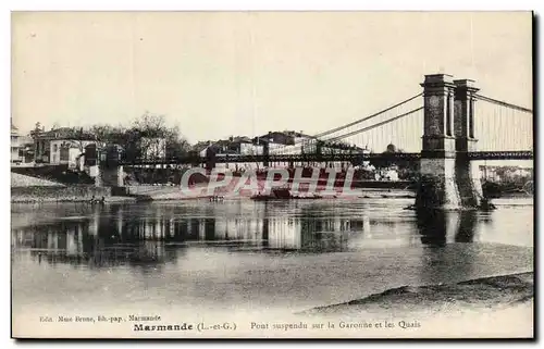 Cartes postales Marmande Pont sur la Garonne et les quais