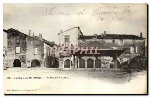 Cartes postales Duras pres Marmande Place du chateau