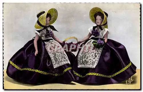 Cartes postales moderne Violettes de Toulouse Costume regional Poupee d&#39Horphin Folklore Poupee