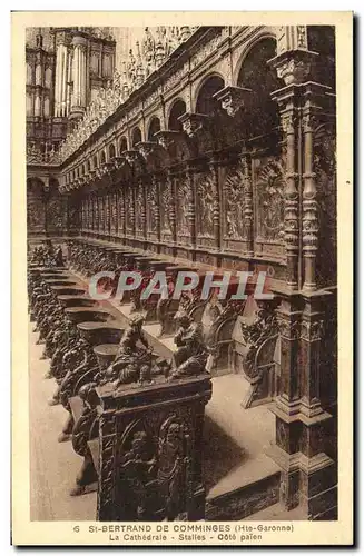 Cartes postales St Bertrand de Comminges La cathedrale Stalles Cote paien