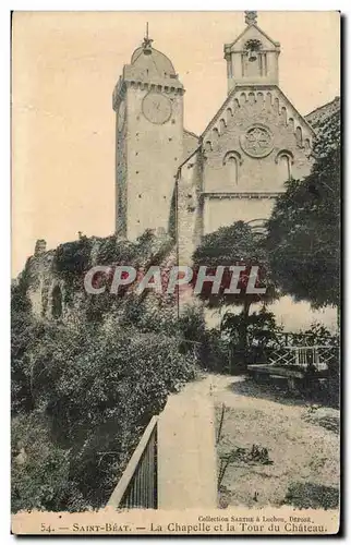 Cartes postales Saint Beat la chapelle et la tour du chateau