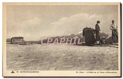 Cartes postales Superbagneres En hier L&#39hotel et la table d&#39orientation