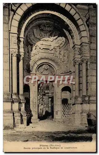 Cartes postales Pibrac Entree principale de la basilique en construction