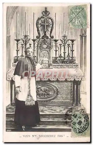 Cartes postales Religion Vous n'y toucherez pas !
