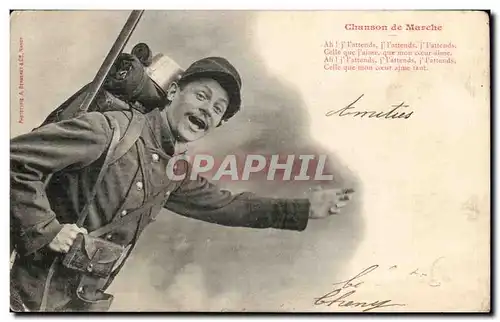 Cartes postales Militaria Chanson de marche