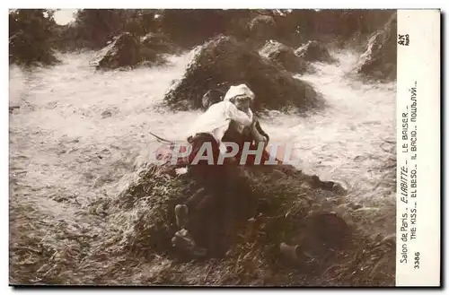 Cartes postales Fantaisie Paris salon Le baiser labitte