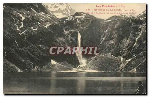 Cartes postales Environs de Luchon Lac d&#39oo Grande cascade et la pic Quairat