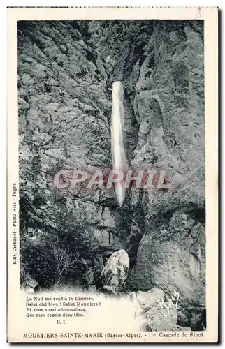 Cartes postales Moustiers Sainte Marie Cascade du Rioul