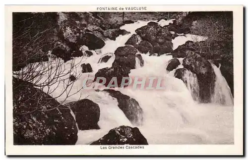 Cartes postales Fontaine de Vaucluse Les grandes cascades