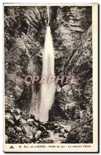 Ansichtskarte AK Environs de Luchon Vallee du Lys La cascade d&#39enfer