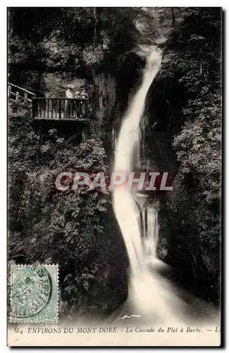 Cartes postales Environs du Mont Dore La cascade du plat a barbe