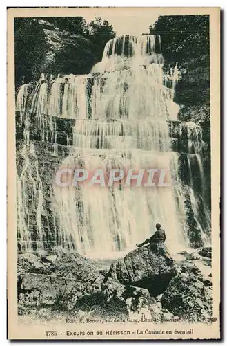 Cartes postales Excursion du Herisson La cascade en eventail