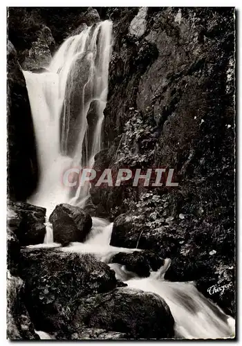 Moderne Karte Ax les Thermes Cascades des Bezines sur la route du col dy Puymorens