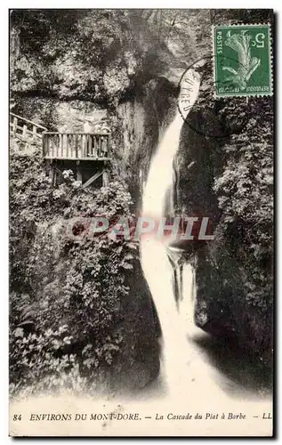 Cartes postales Environs du Mont Dore La cascade du plat a barbe