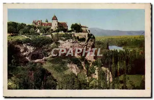 Cartes postales Souillac Le rocher et le chateau de Belcastel