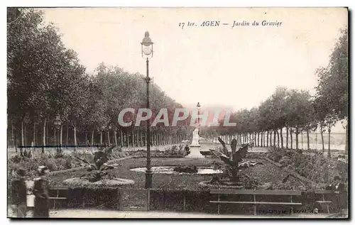 Cartes postales Agen Jardin du gravier
