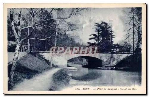 Cartes postales Agen Le pont de Rouquet Canal du midi