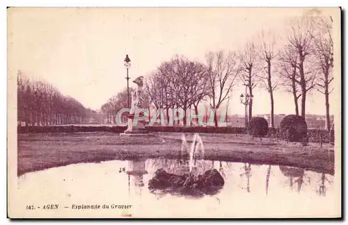 Cartes postales Agen Esplanade du gravier