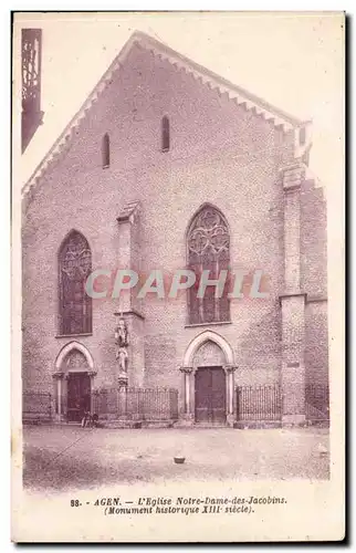 Ansichtskarte AK Agen L&#39eglise Notre Dame des Jacobins