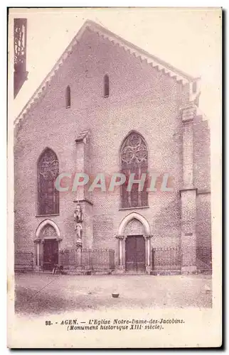 Cartes postales Agen L&#39eglise Notre Dame des Jacobins