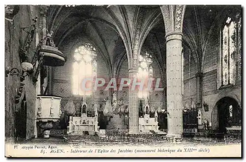 Ansichtskarte AK Agen Interieur de l&#39eglise des Jacobins