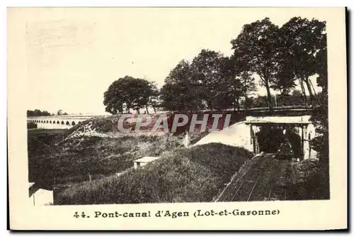 Moderne Karte Agen Le pont canal d&#39Agen Train