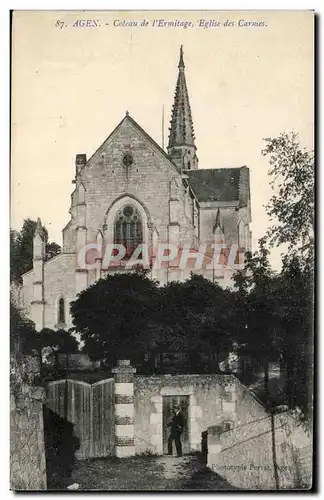 Ansichtskarte AK Agen Coteau de l&#39ermitage Eglise des Carmes