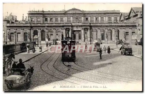 Cartes postales Bordeaux Hotel de ville Tramway