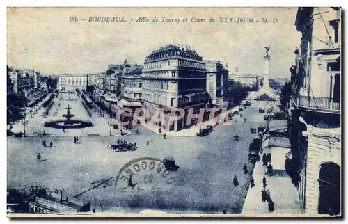 Cartes postales Bordeaux Allee de Tourny et cours du XXX Juillet