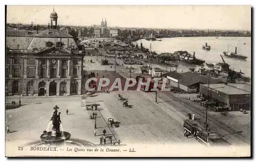 Cartes postales Bordeaux Les quais vus de la Douane