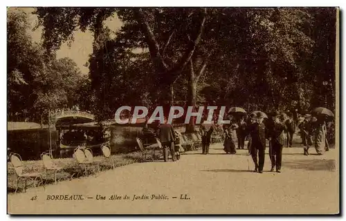 Cartes postales Bordeaux Une allee du jardin public