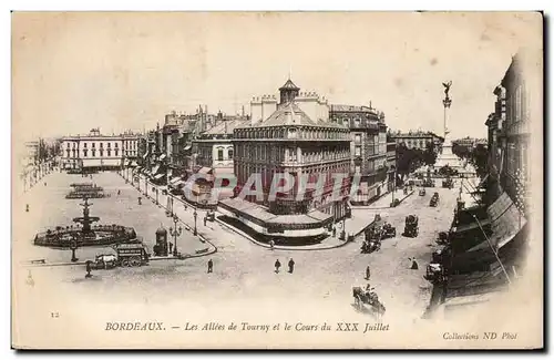 Cartes postales Bordeaux Les allees de Tourny et le cours du XXX Juillet