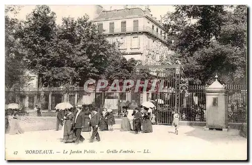 Bordeaux - Le Jardin Public - Grille d&#39Entree - Ansichtskarte AK