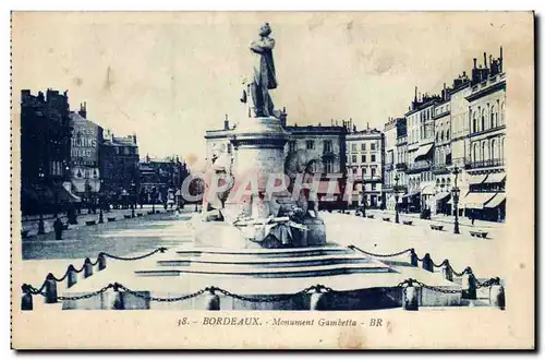 Bordeaux - Monument de Gambetta - Cartes postales