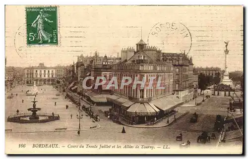 Bordeaux - Cours du Trente Juillet et les Allees de Tourny - Ansichtskarte AK