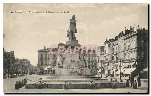 Bordeaux - Monument Gambetta - Cartes postales