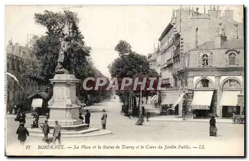 Bordeaux - La Place et la Statue de Touny - Cartes postales